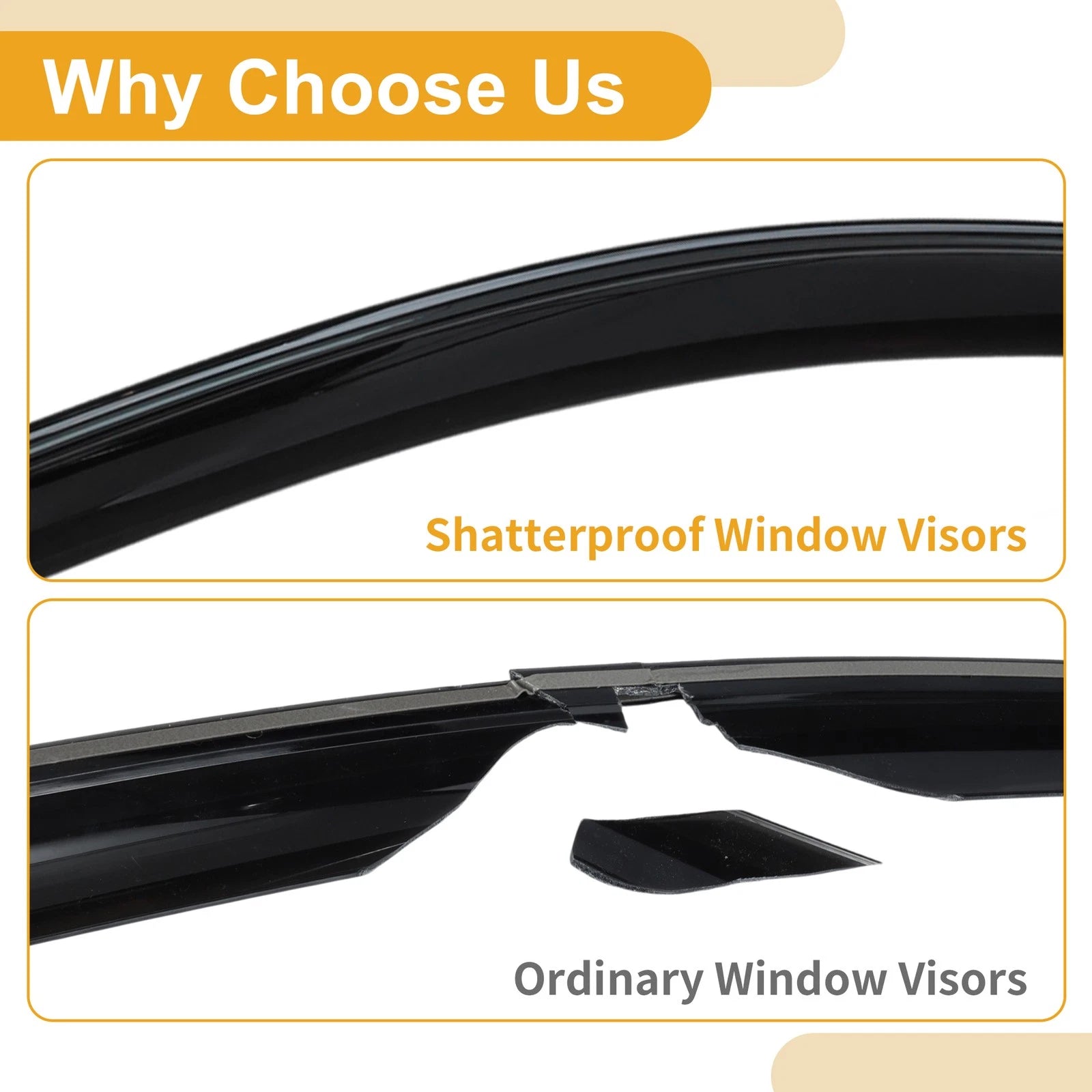Window Deflectors for Hyundai Accent Hatchback (2012–2017) 2X Side Vent Visors