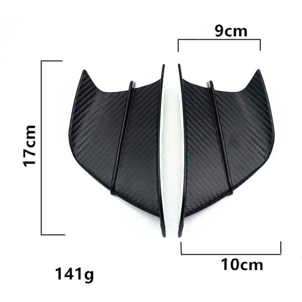 Carbon Fiber Side Winglets Air Deflector Wing Kit/Spoiler for Motorcycle