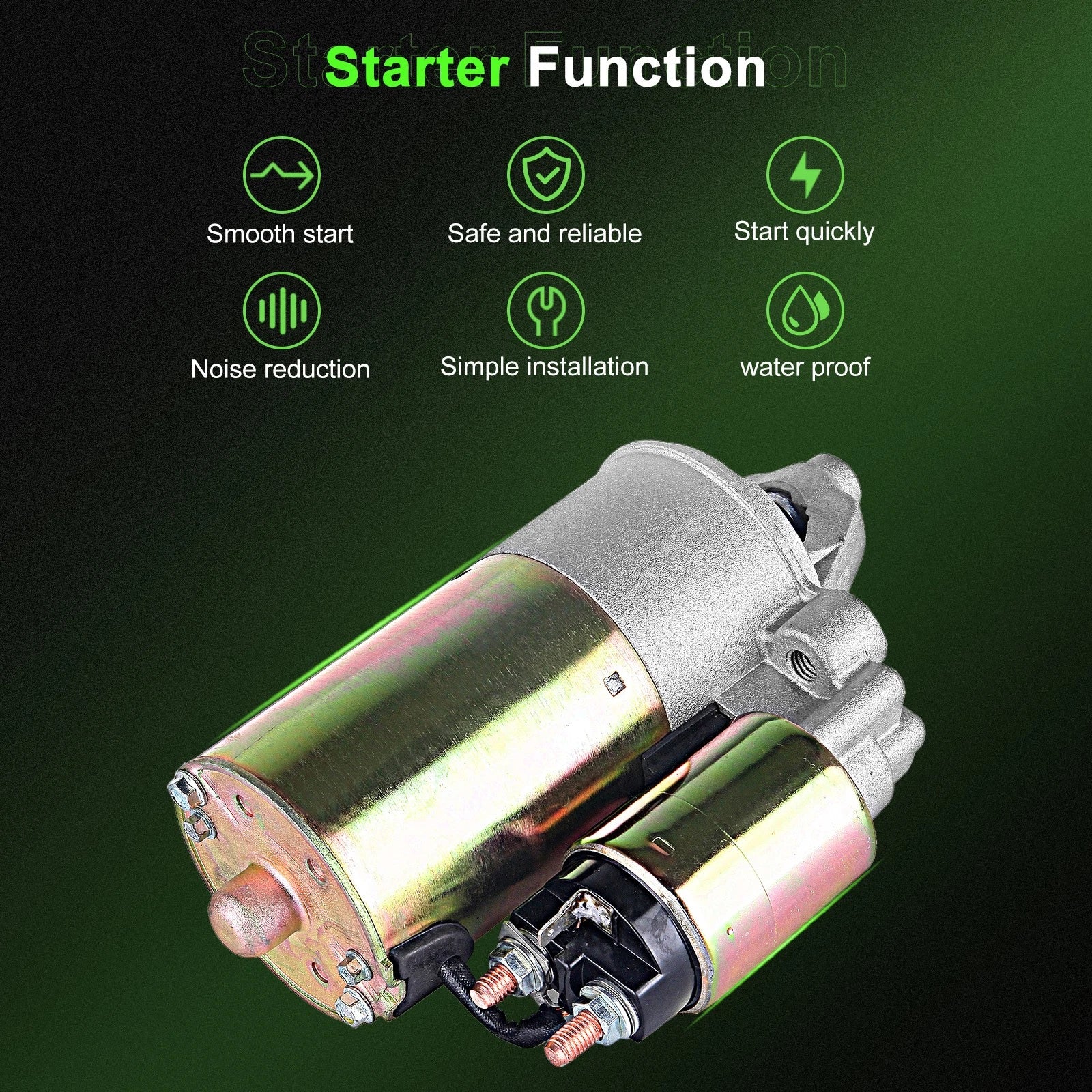 Starter for Ford Taurus (2000–2007) & Mercury Sable (2000–2005) 3.0L 6642