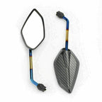 2X 10mm M10 Carbon Rear View Mirrors for Motorcycle Scooter (Universal)