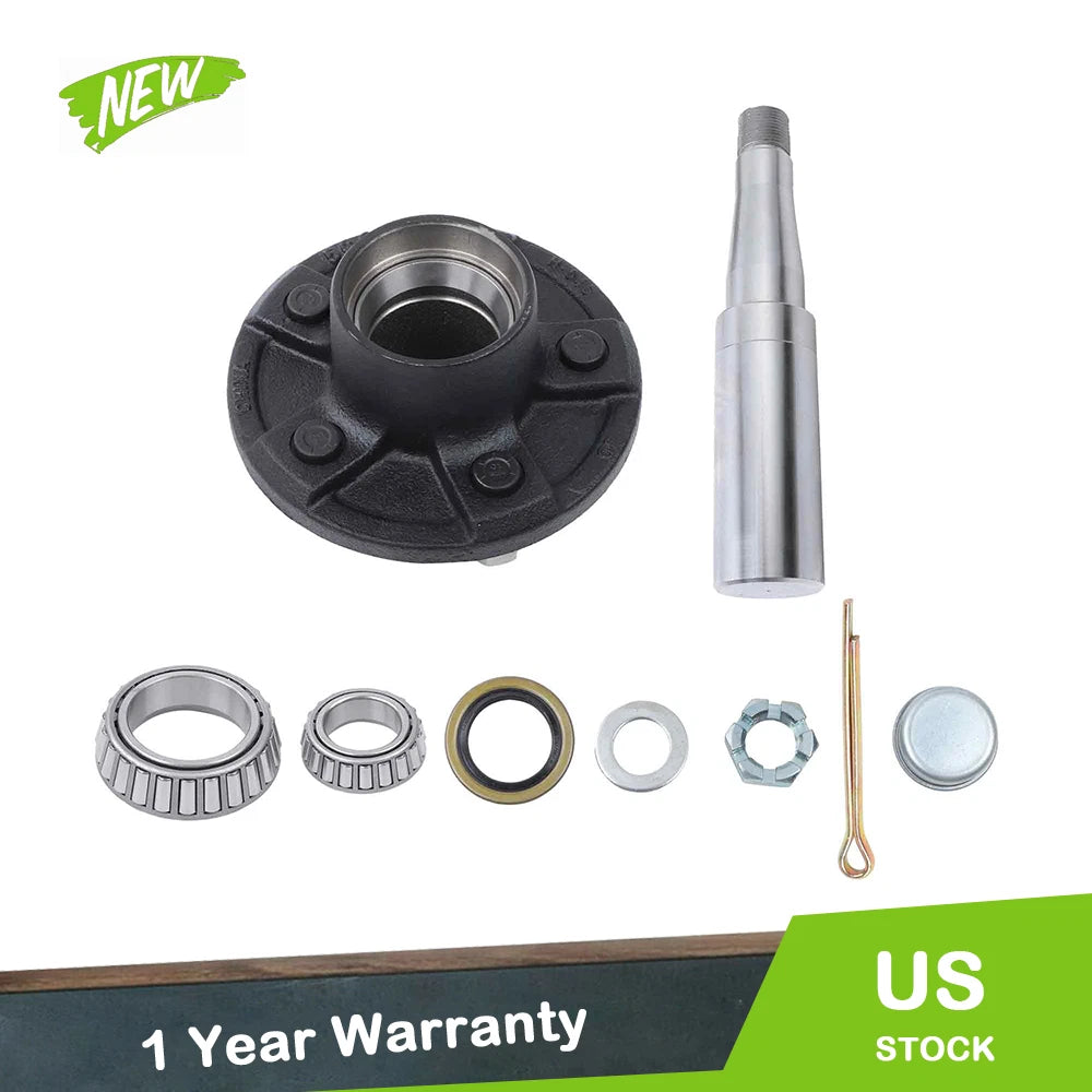 Spindle & 5 on 4.5" Bolt Circle Trailer Hub Kit for Southwest Wheel Pro R30484X
