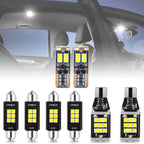 Set of 8 LED Dome License Plate Map Light Bulbs for Silverado/Sierra (2007–2014)