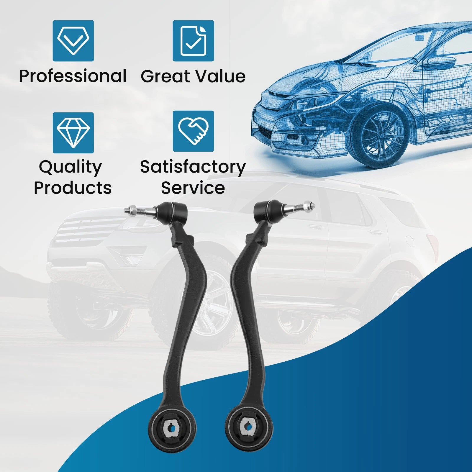 Front Lower Control Arms w/ Ball Joint for Chevy Camaro (2010–2015)