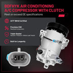 A/C Compressor with Clutch for Saab 9-5, Buick Allure, LaCrosse (2010–2011)