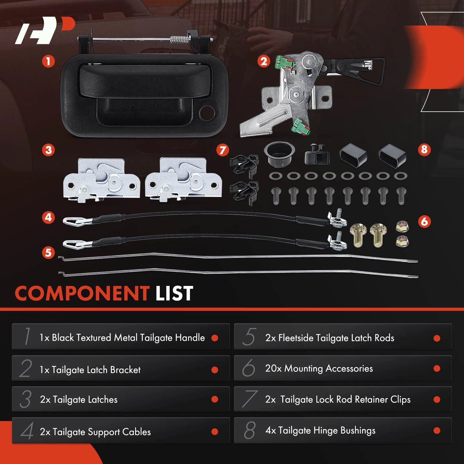 Tailgate Hardware Rebuild Kit for Ford F-150 (2004-2008)
