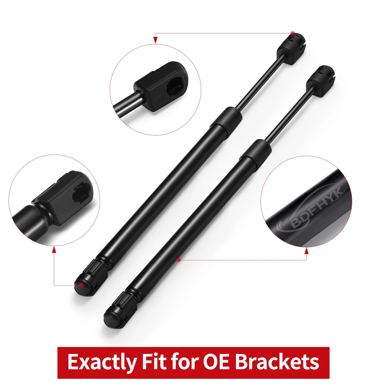 Pair for Ford F-150 (1995–2003) Front Hood Gas Spring Lift Supports