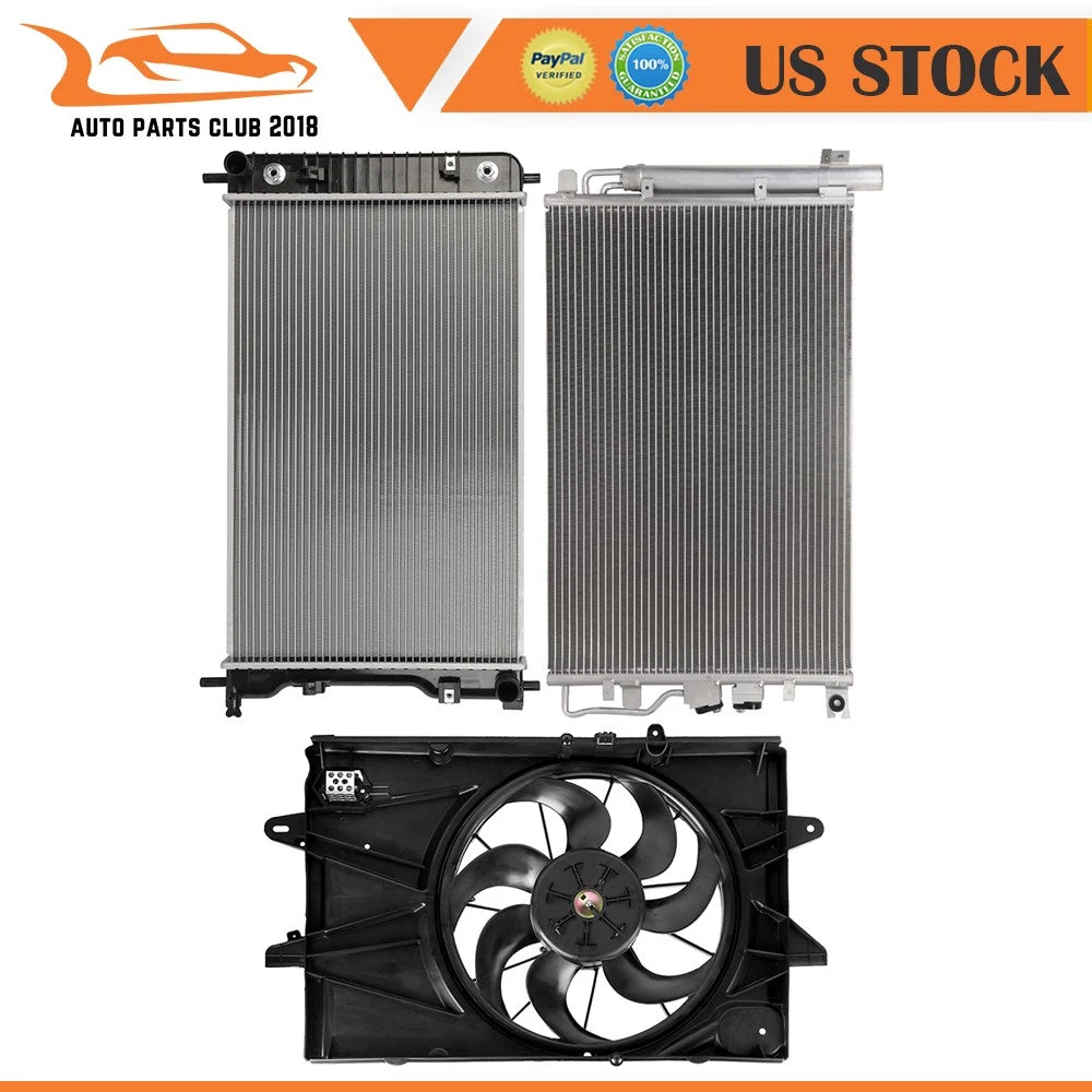 Radiator Condenser Cooling Fan Kit for Chevrolet Equinox (2010–2015)