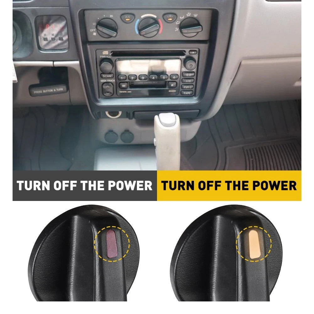 Set of 3 AC Climate Control Knob Switches for Toyota Tacoma (1995–2004)