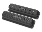 Valve Covers Replacement Black Finned Script for Small Block Chevy 350 Vortec TBI (TBD)
