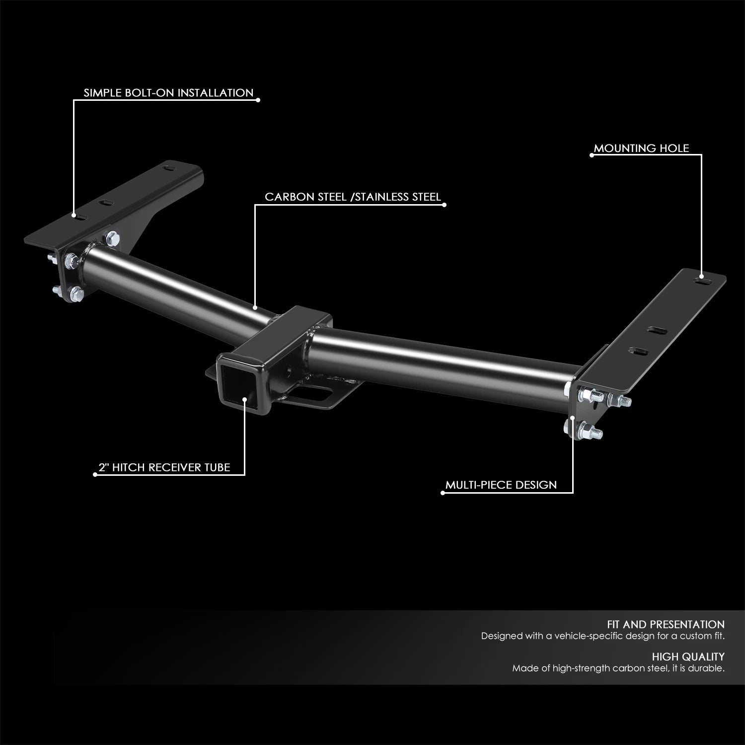 Class III Hitch Receiver for Ford E-Transit Transit 150 250 350 (2015–2026)