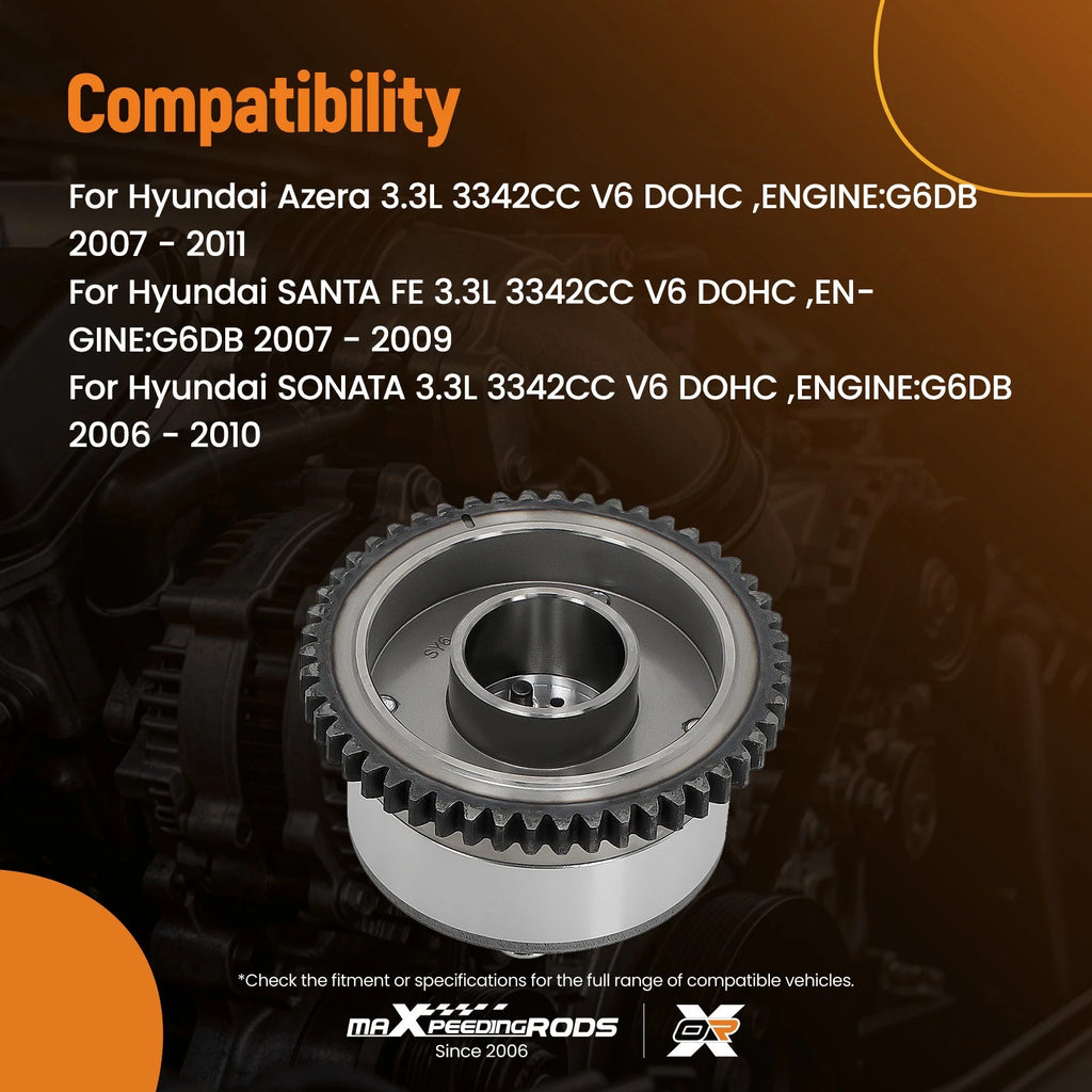 2pcs Camshaft Gear for Kia Sorento Sedona 3.3L 3.5L 3.8L (2006–2013) 24350-3C100