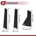 6 Pcs Door Pillar Window Trim for Nissan Qashqai (2008–2013) Black