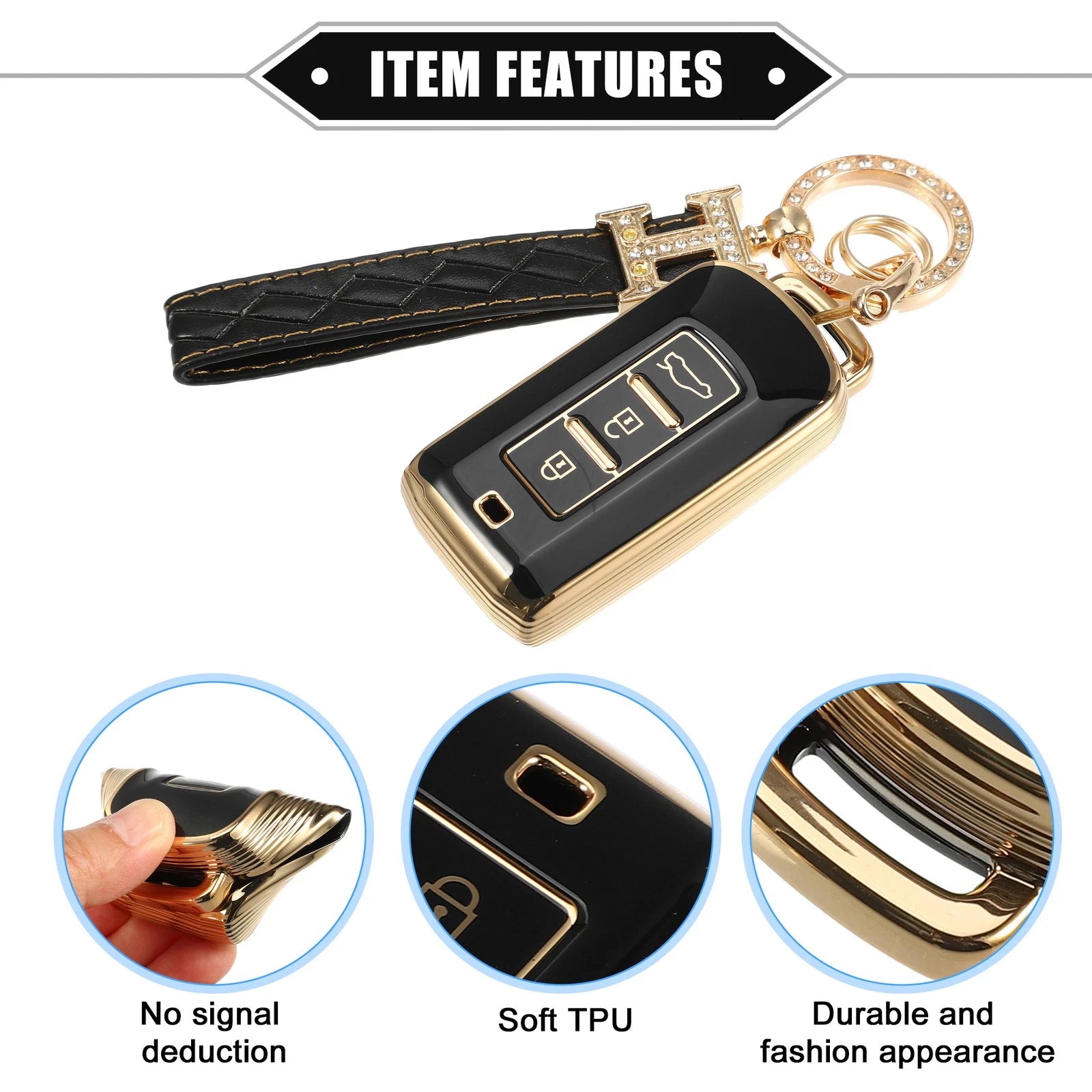 Remote Keyless Key Fob Cover Kit for Mitsubishi Outlander (2014–2021)