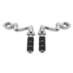 Engine Guard Foot Pegs Mounts 1 1/4 Chrome for Harley Honda Suzuki