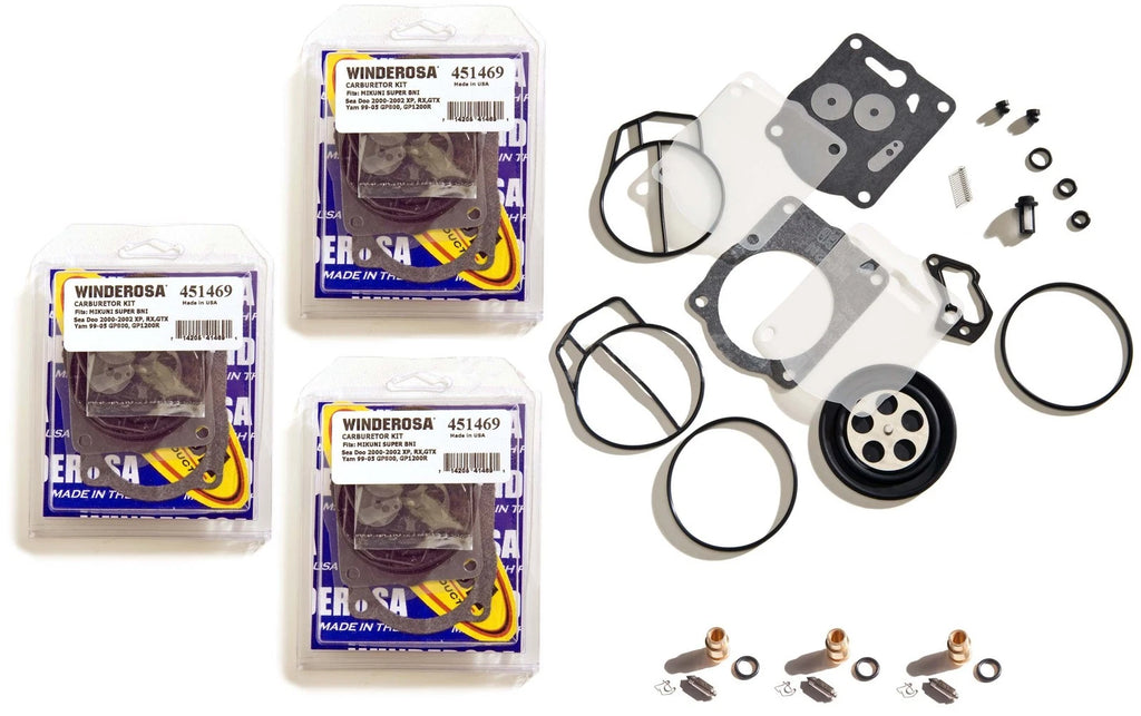 Rebuild Kit for Yamaha XL XLT GPR 1200 (1996–2002) - Mikuni Triple Carburetor