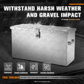 Diamond Tread Aluminum Truck Tool Box with Fixed Side Handles (27"x9.4"x12.6")