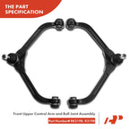 Set of 4 Front Upper Outer Control Arm Tie Rods for Jeep Liberty (2002-2007)