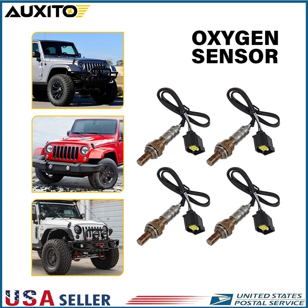 Set of 4 Oxygen O2 Sensors for Jeep Wrangler (2001–2018) 3.6L 3.8L 4.0L