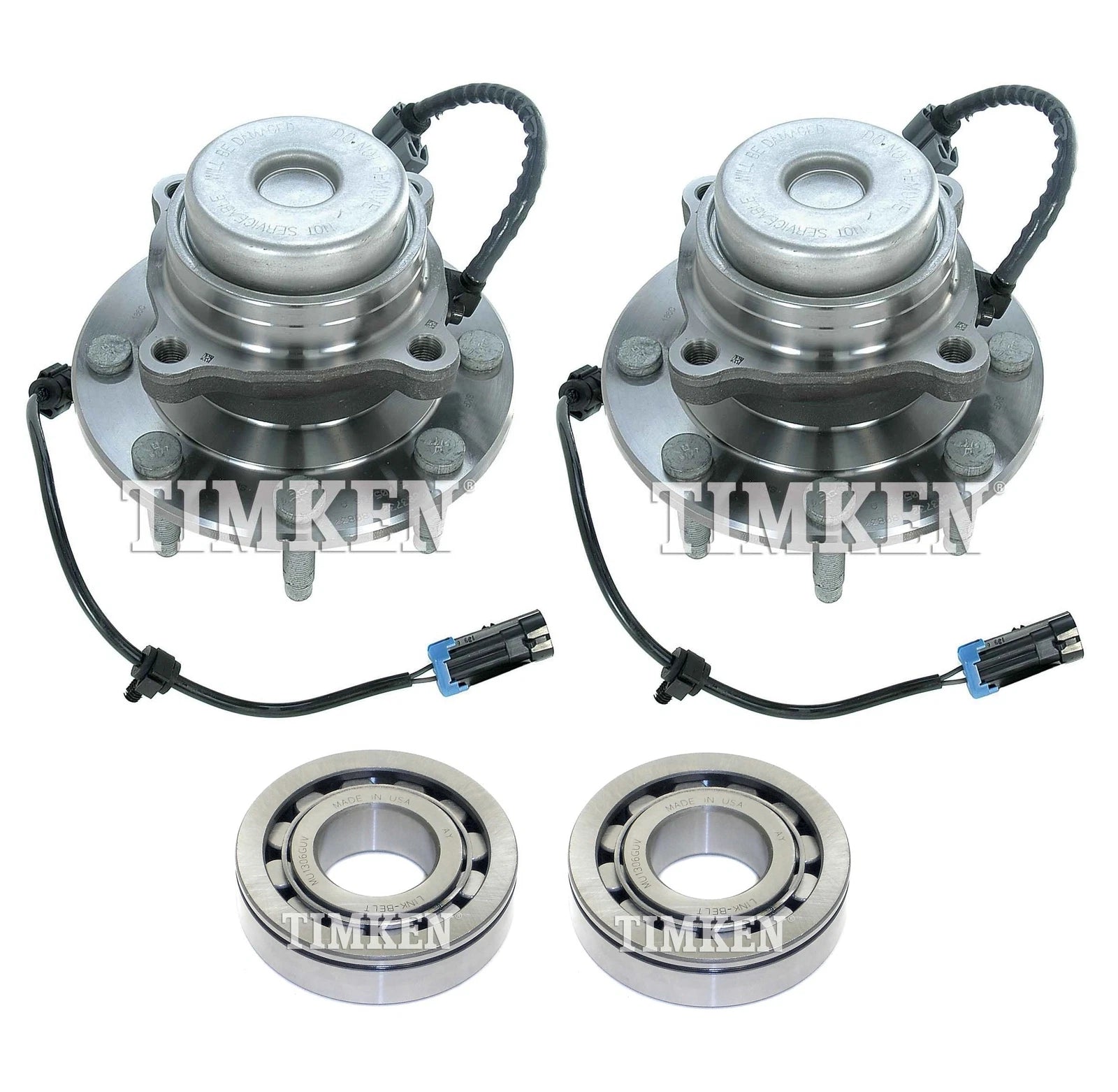 Front & Rear Wheel Bearings & Hubs Kit for Savana Express 2500 (2006–2016)