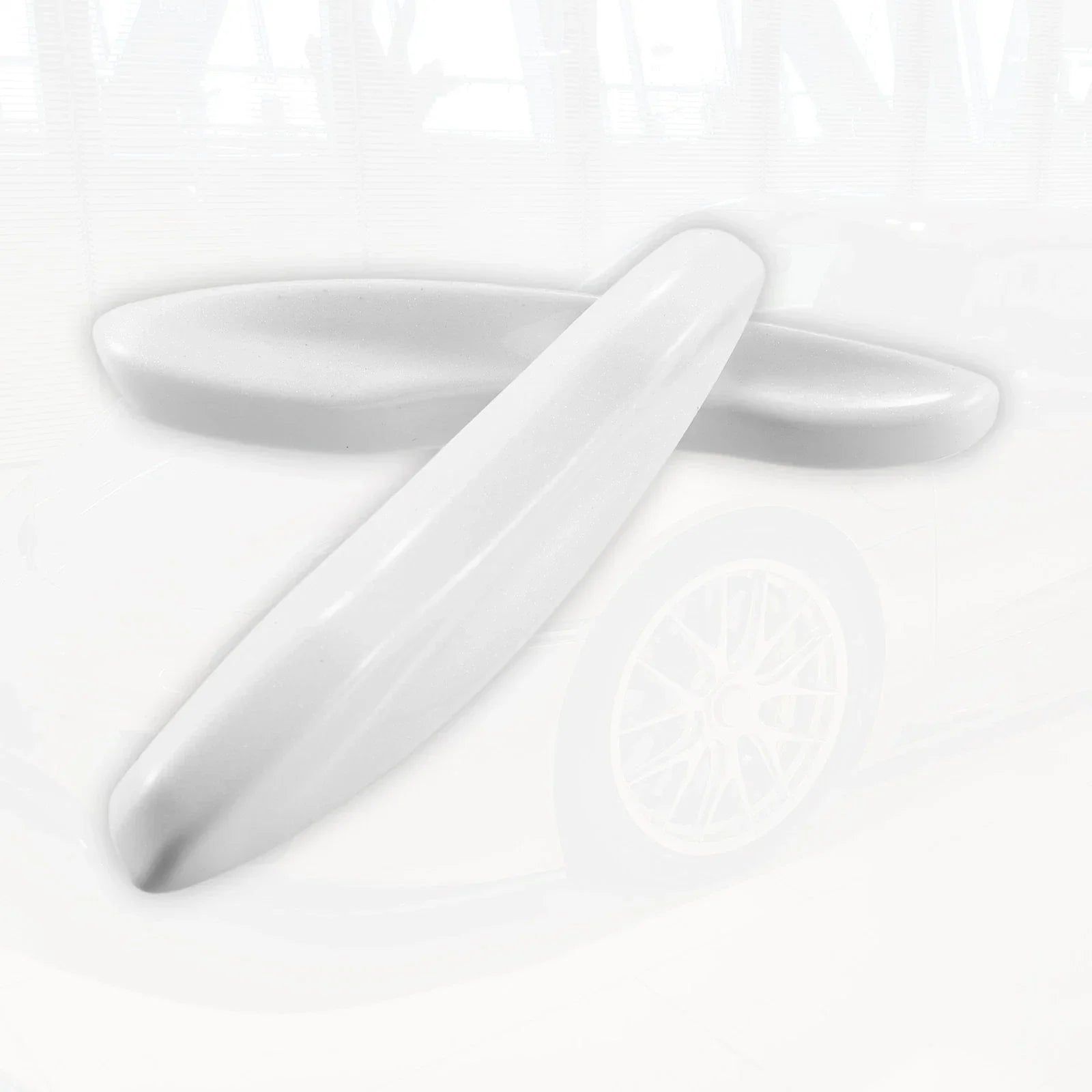 Car Remote Key Side Cover Case Set for Porsche Taycan 911 (2020-2021) White