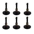 6 Standard Snow Plow Shoe Assemblies for Western Plows (1" Rod, 6" Disc)