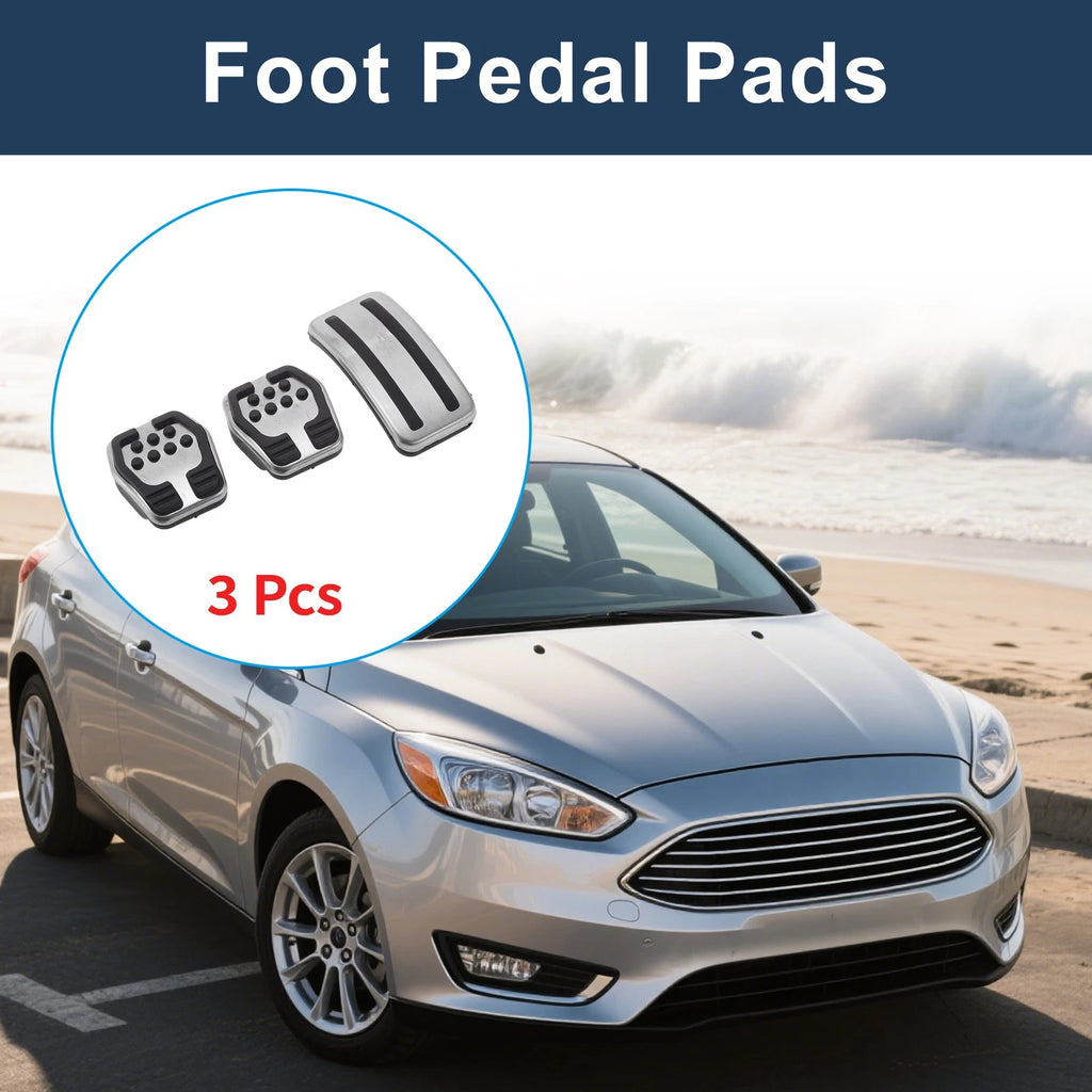 3X Manual Transmission Foot Accelerator Pedal Covers for Ford Focus (2012–2016)