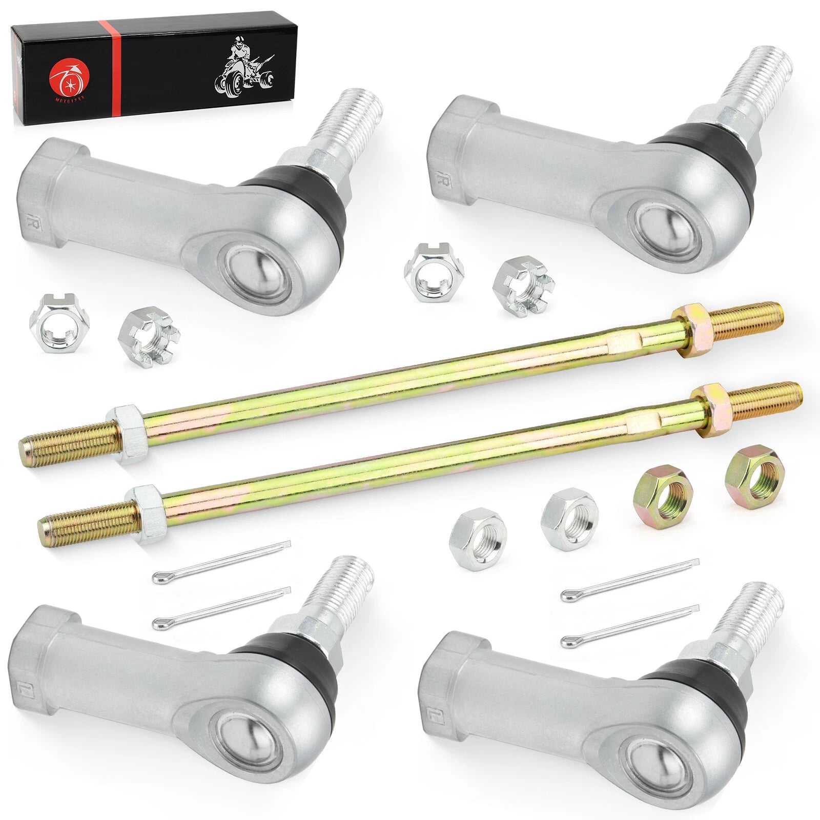 Set of 2 Tie Rod Ends for Honda Foreman 450 TRX450 4x4 (1998–2004)