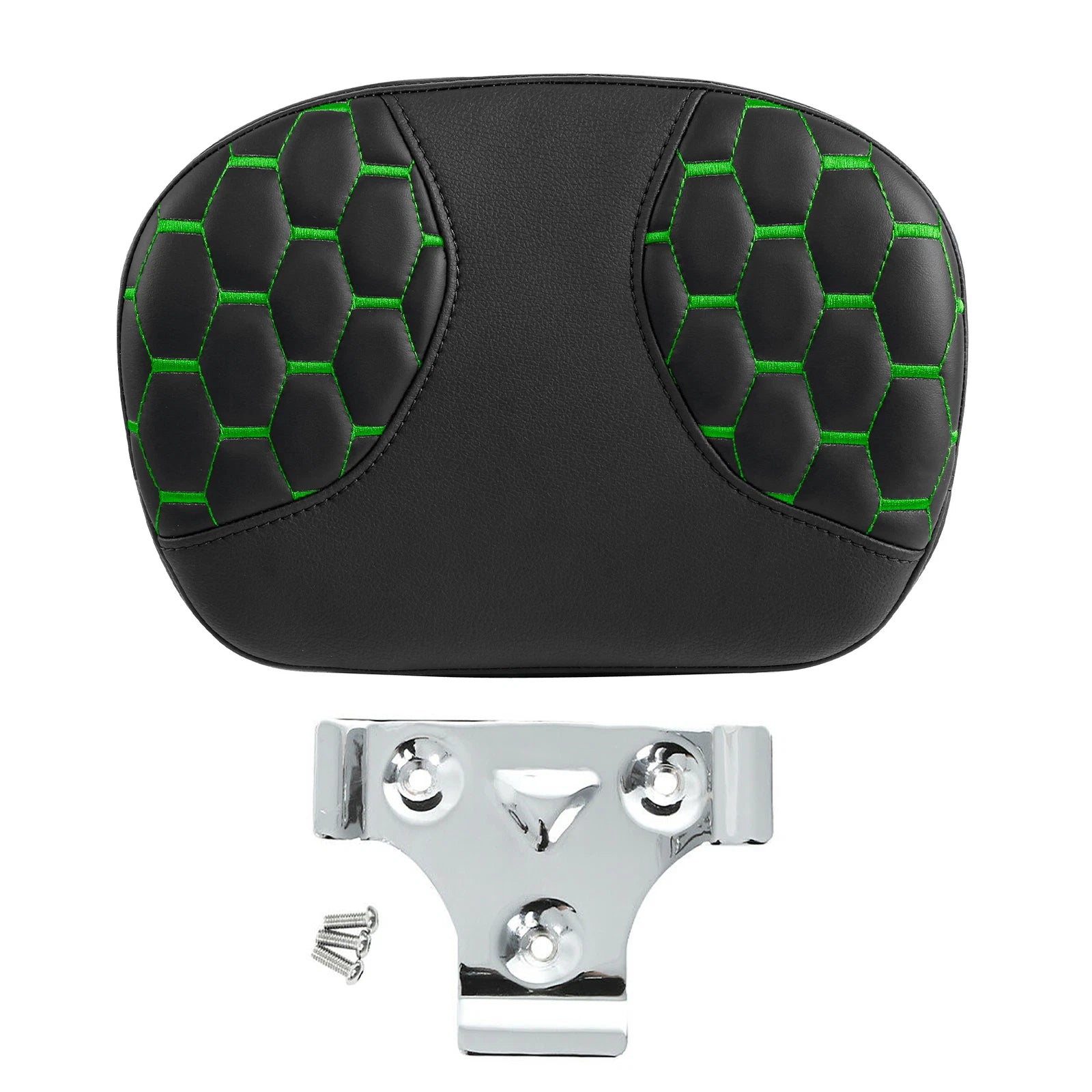 Sissy Bar Backrest Pad for Harley Electra Glide (2014–2023) Black Green