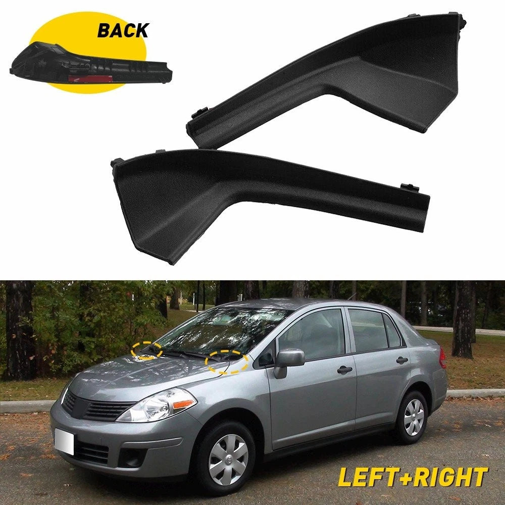 2Pcs Side Cowl Extension Cover for Nissan Versa Tiida C11 (2006–2012)