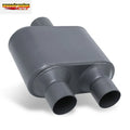 2.5" Inlet/Dual 2.25" Outlet Stainless Steel 409 Chambered Exhaust Muffler