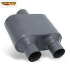 2.5" Inlet/Dual 2.25" Outlet Stainless Steel 409 Chambered Exhaust Muffler