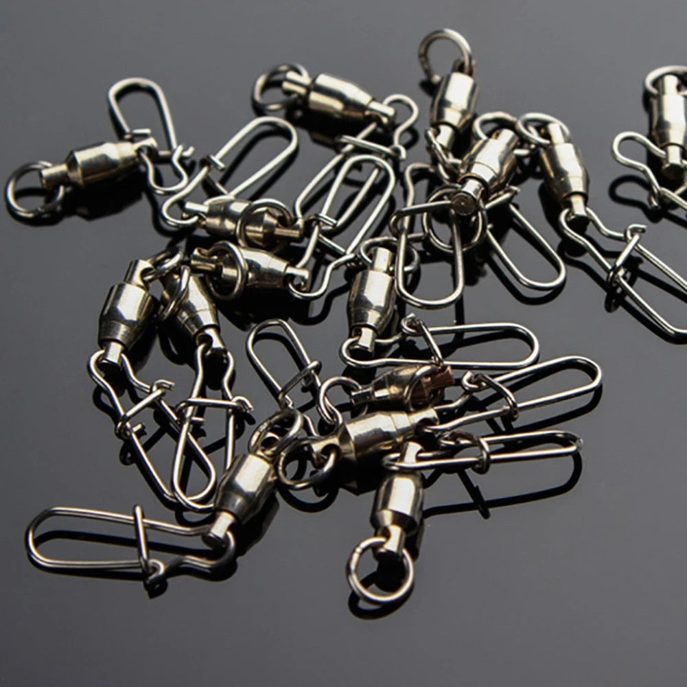 Fishing Swivel Snap Connectors 10 Pack for Various Fishing Needs