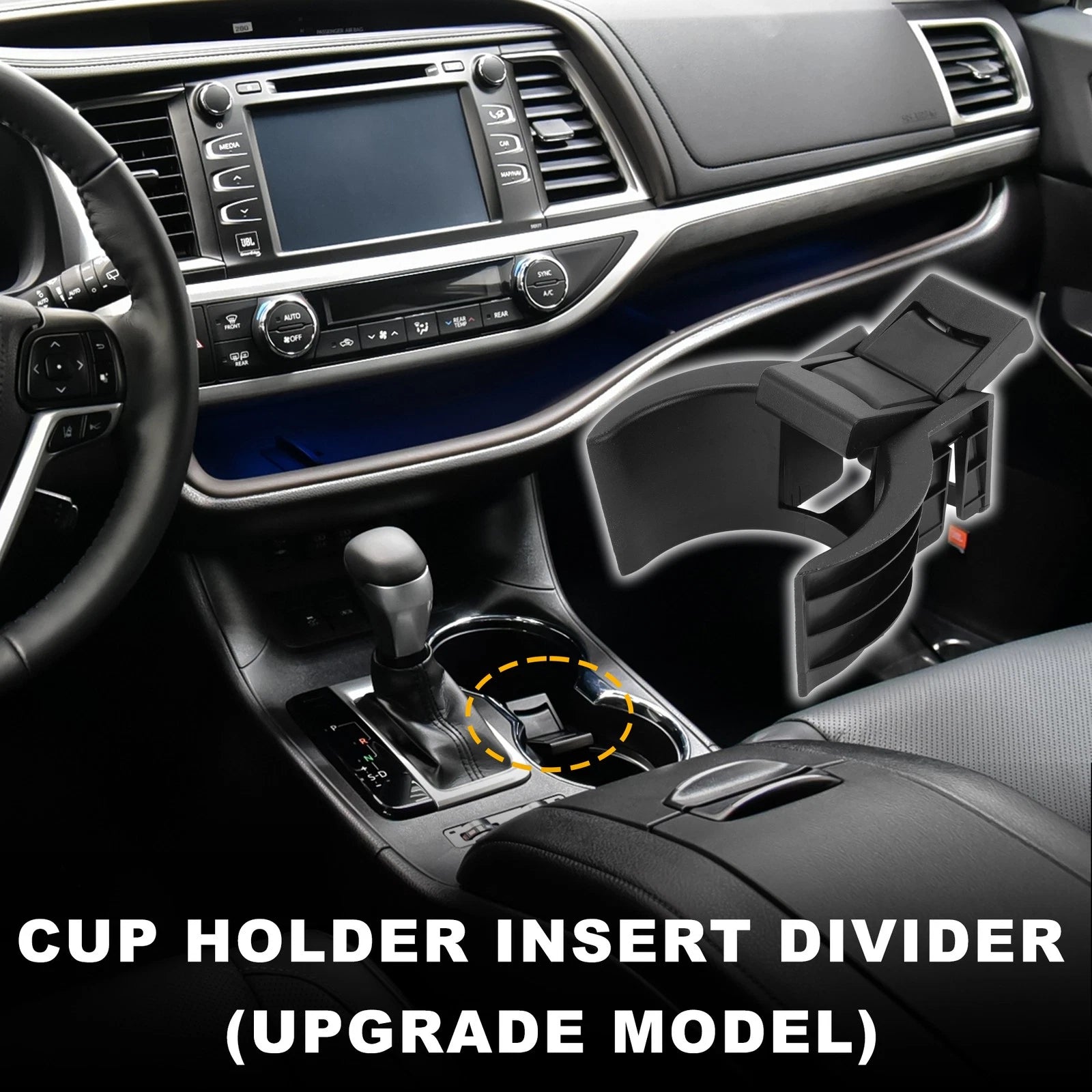 Cup Holder for Toyota Highlander (2014–2019) No. 556180E200C0 Black