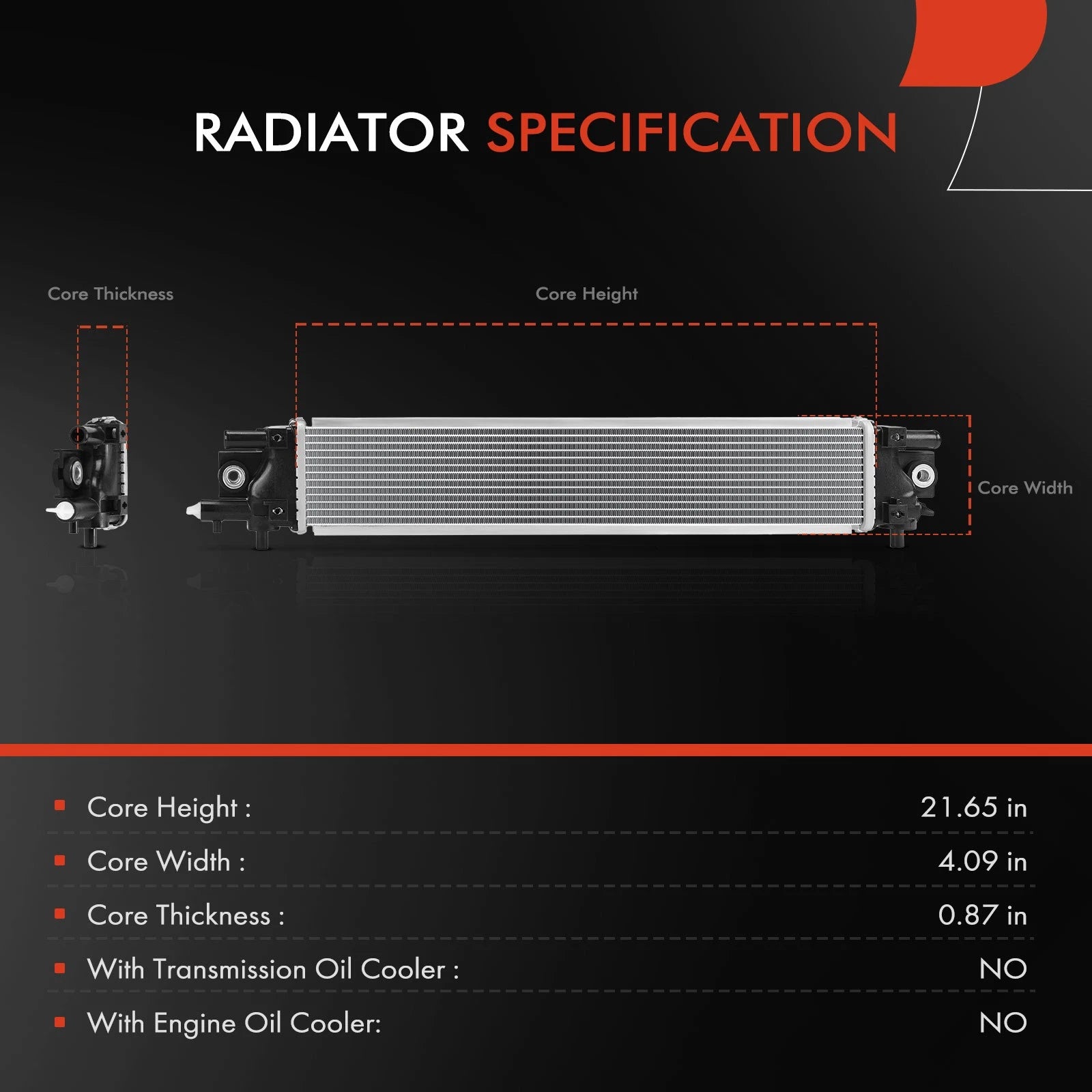 Radiator for Honda Insight (2019–2022) Aluminum