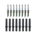 Set of 8 NGK Spark Plugs & Ignition Coil Boot Kit for W205 W213 C217 W222 W463 4.0 V8