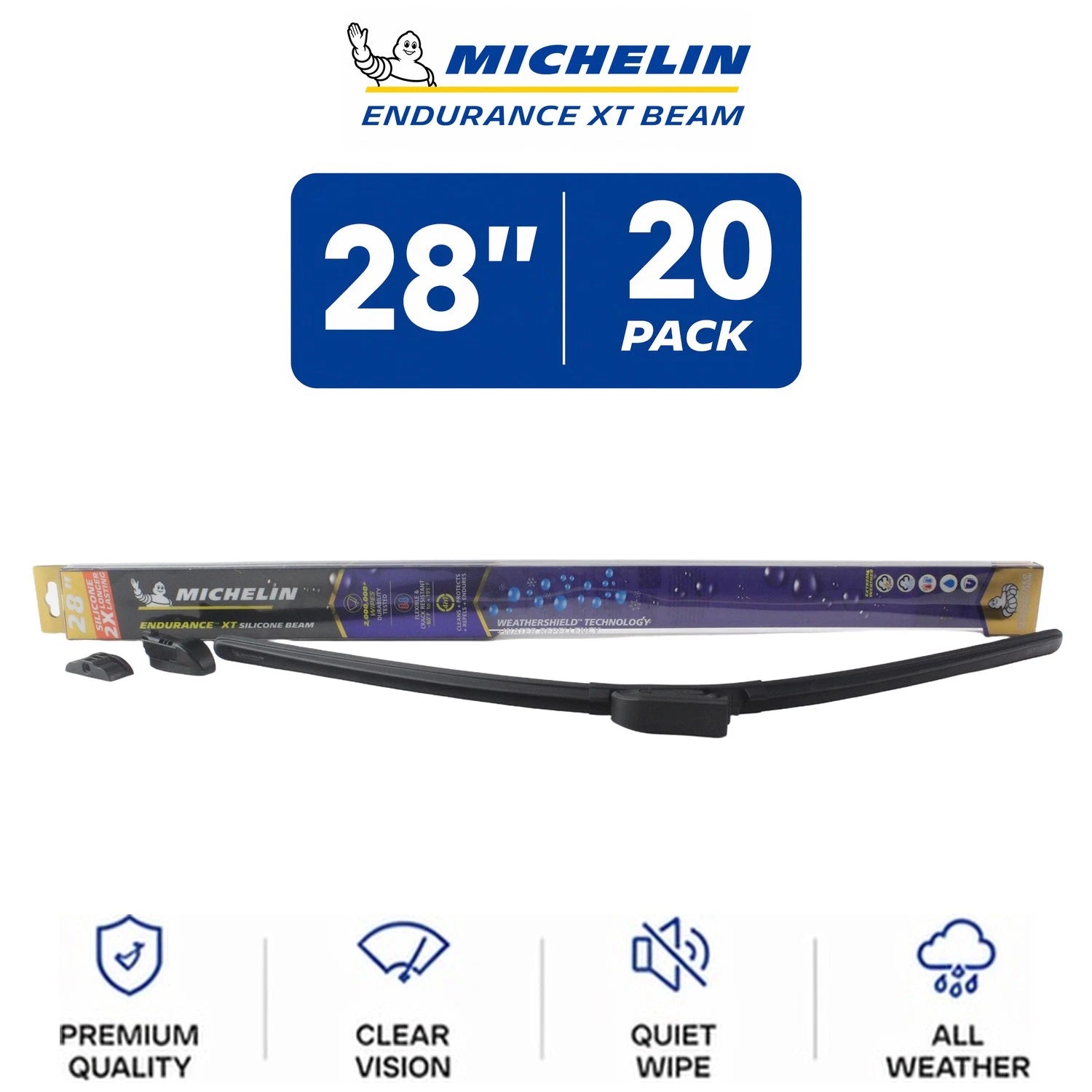 Set of 2 Michelin Endurance XT Beam Wiper Blades 28" for All-Weather