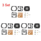 Set of 3 Carburetor Gasket Diaphragm Repair Kit for Husqvarna 350 351 (K22-HDA)