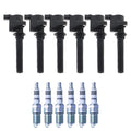 Set of 6 Ignition Coils & Spark Plugs for Ford Escape, Mercury Sable (3.0 V6)