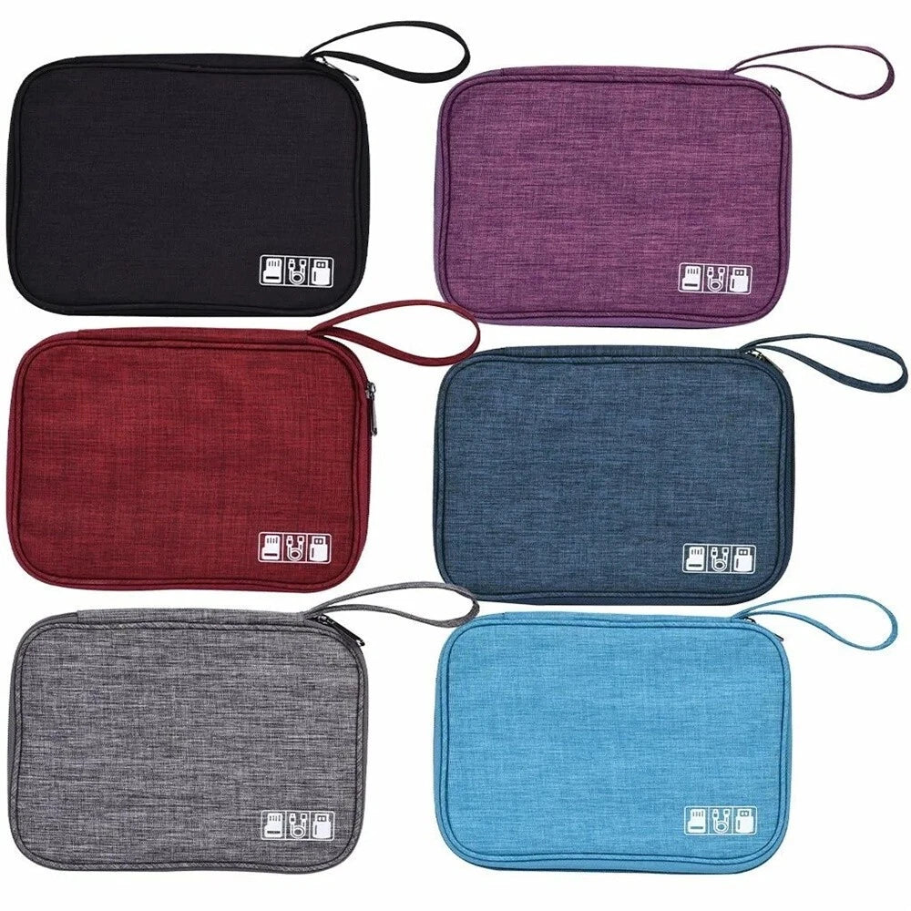 Travel Cable Bag Organizer for Electronics USB Case Cord Pouch (Universal)