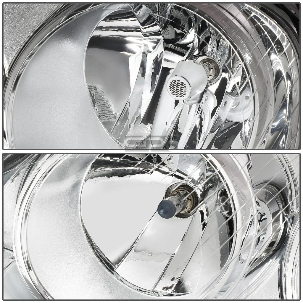 Set of 2 Chrome Housing Clear Corner Headlights for VW Jetta Mk5 (2005–2010)
