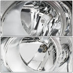 Set of 2 Chrome Housing Clear Corner Headlights for VW Jetta Mk5 (2005–2010)