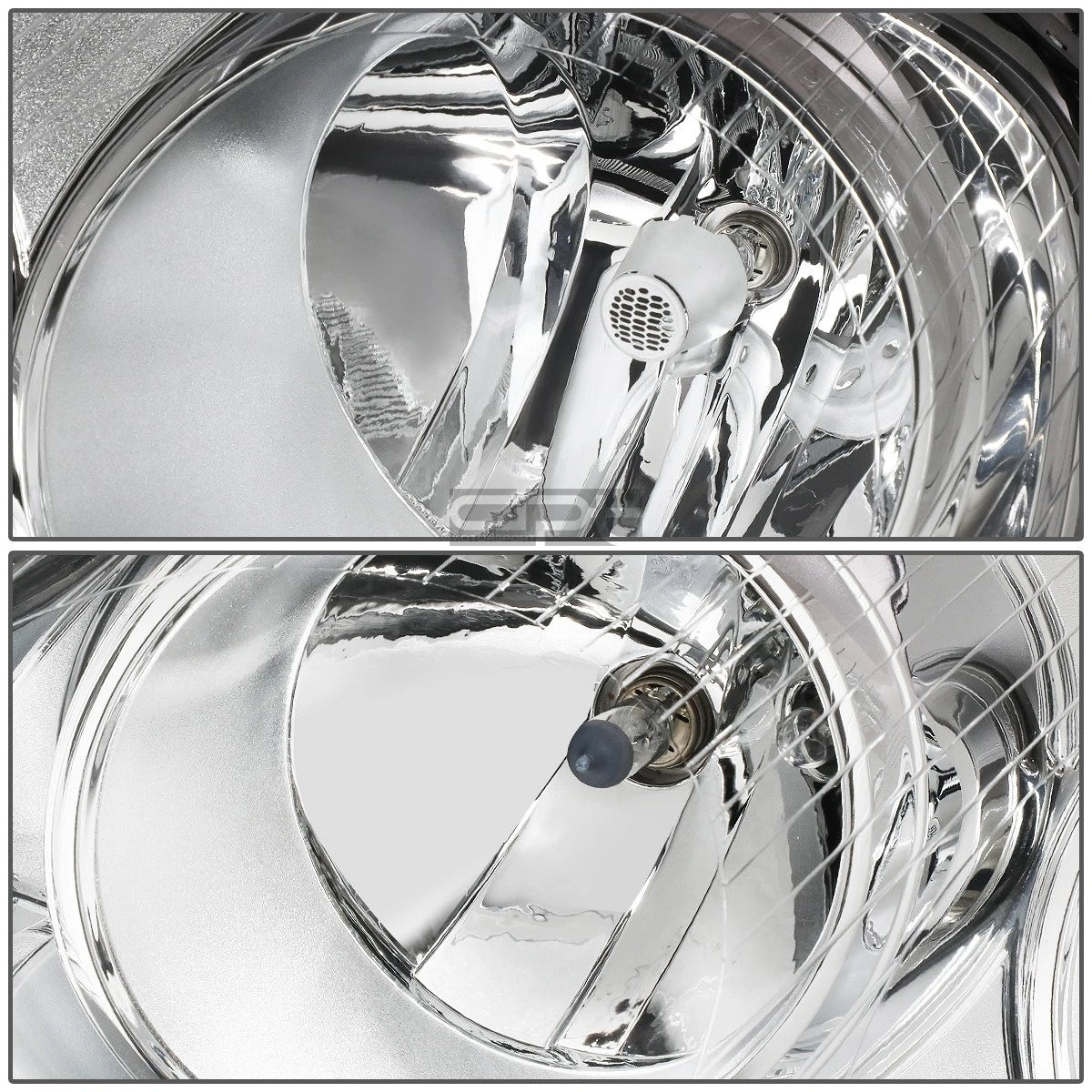 Set of 2 Chrome Housing Clear Corner Headlights for VW Jetta Mk5 (2005–2010)