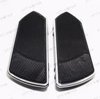 Set of 2 Black CNC Front Rider Floorboards for Harley Touring Softail (1984–2015)