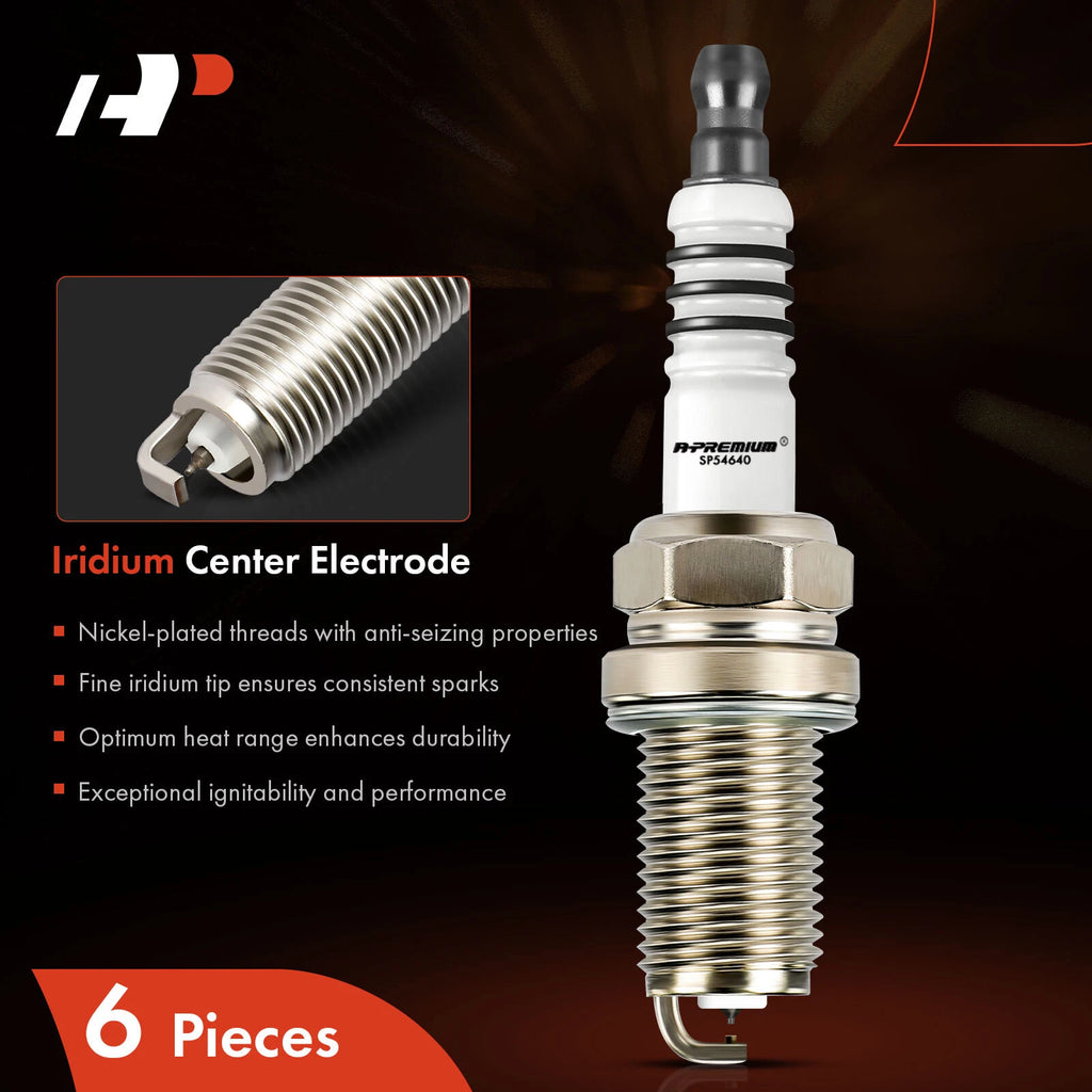 Set of 6 Iridium Platinum Spark Plugs for Hyundai Sonata (1999–2010)