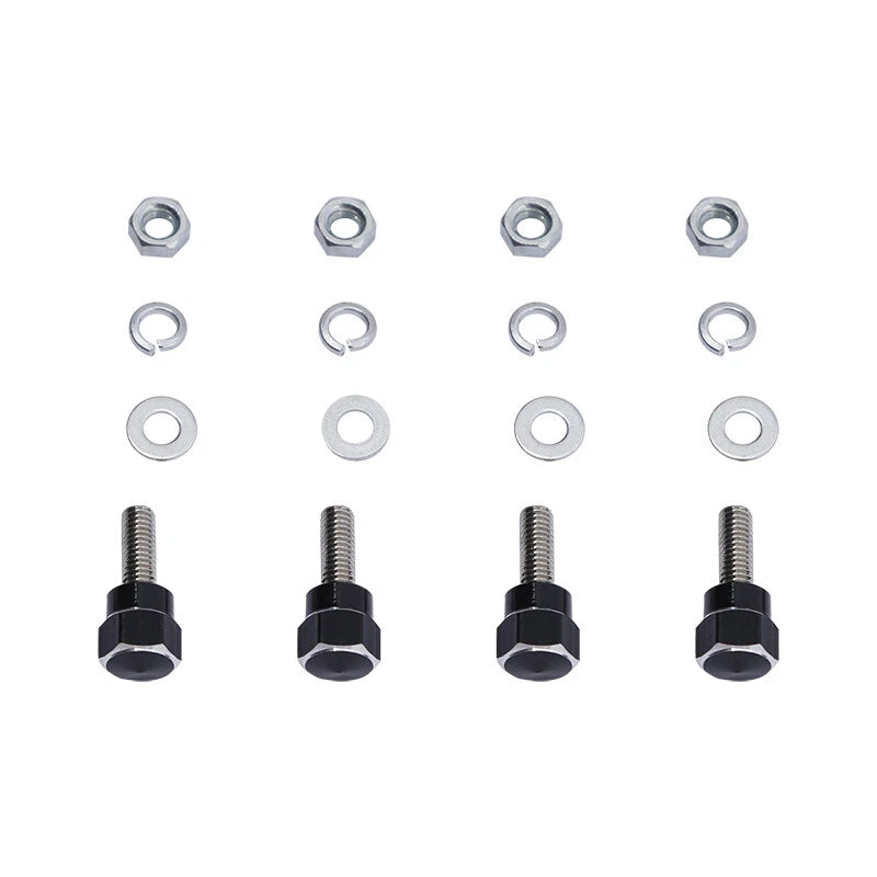Set of 4 Hex License Plate Frame Bolts for Harley Touring, Street Glide, Softail