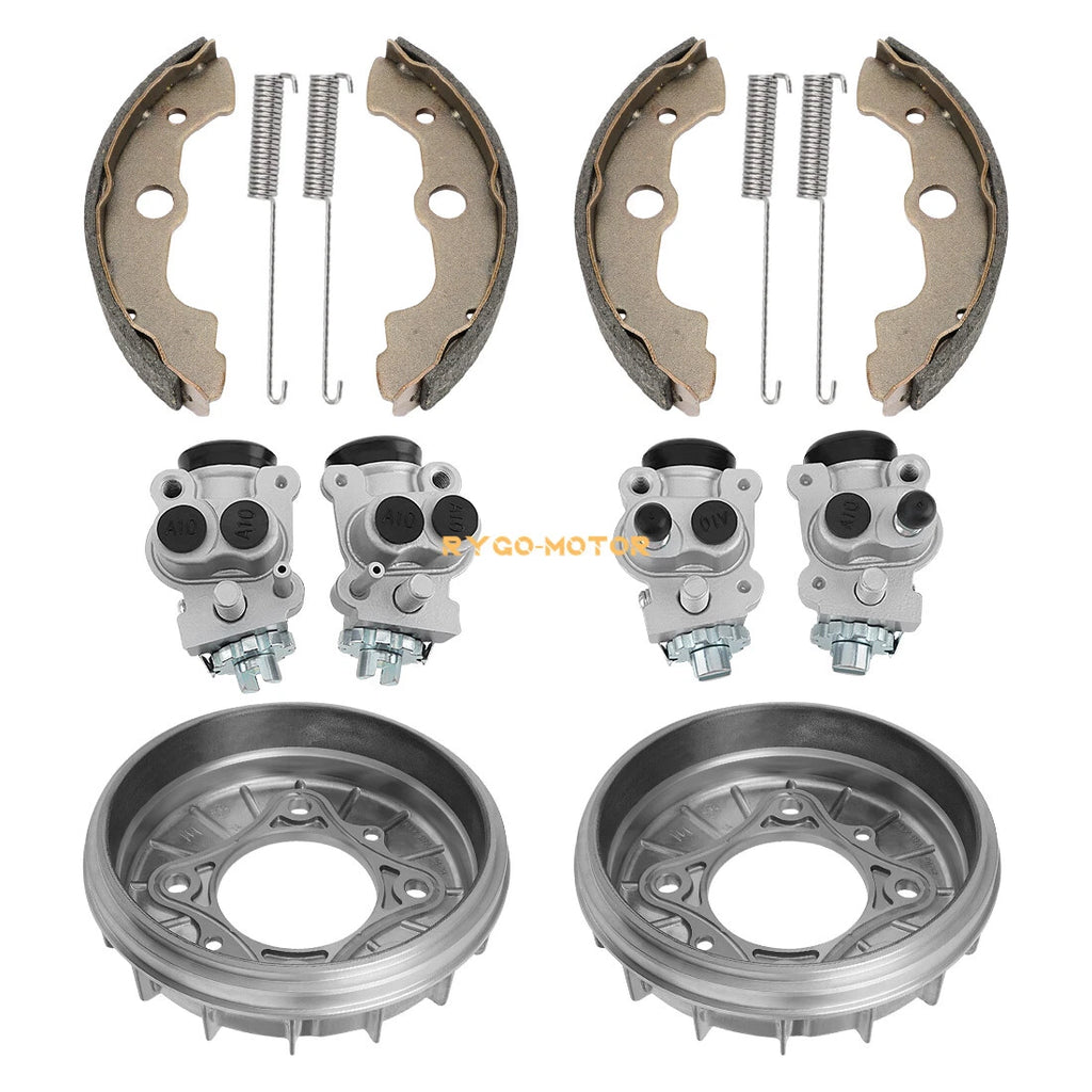 Front Brake Drums Wheel Cylinders Kit for Honda Foreman TRX400FW TRX450 (2000–2006)