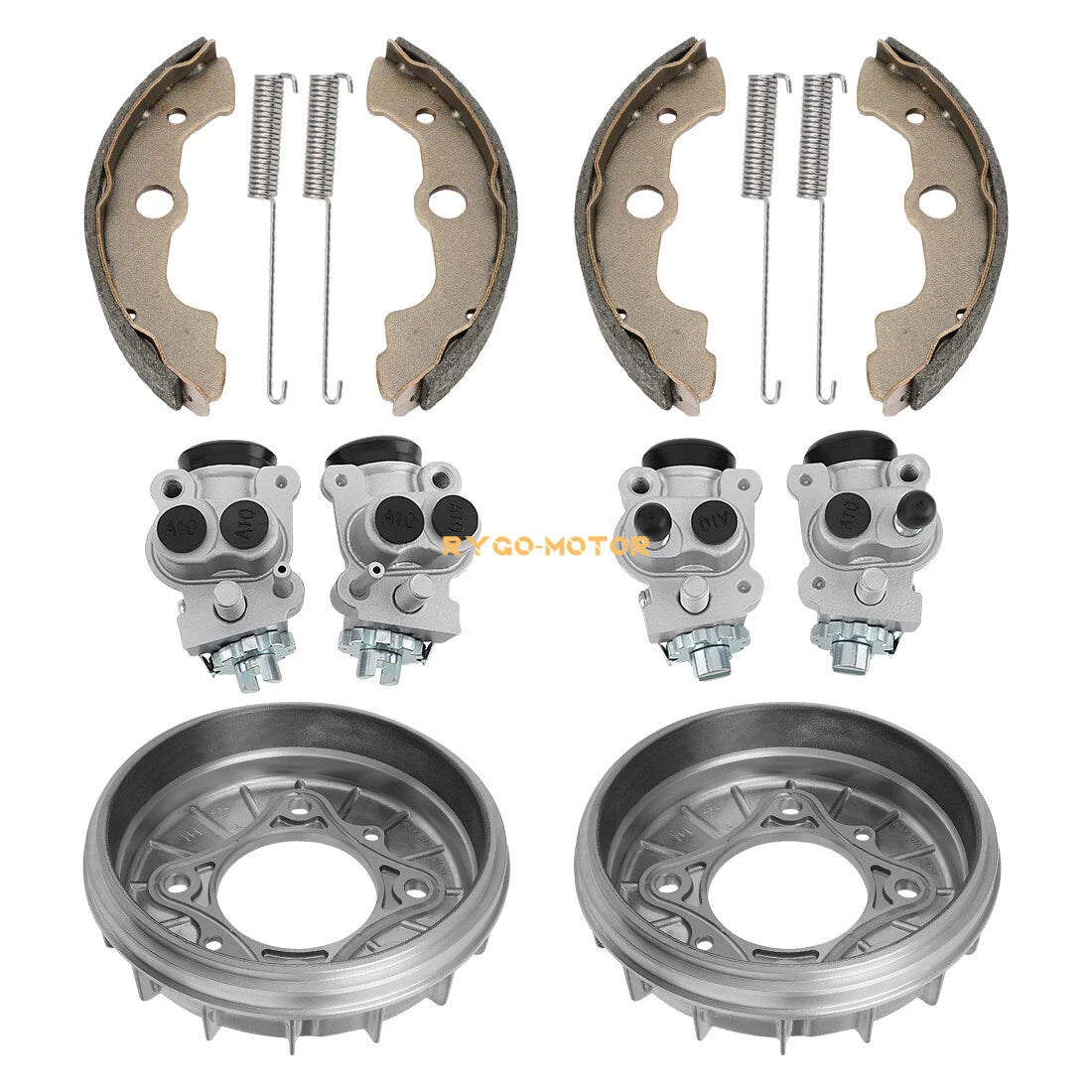 Front Brake Drums Wheel Cylinders Kit for Honda Foreman TRX400FW TRX450 (2000–2006)