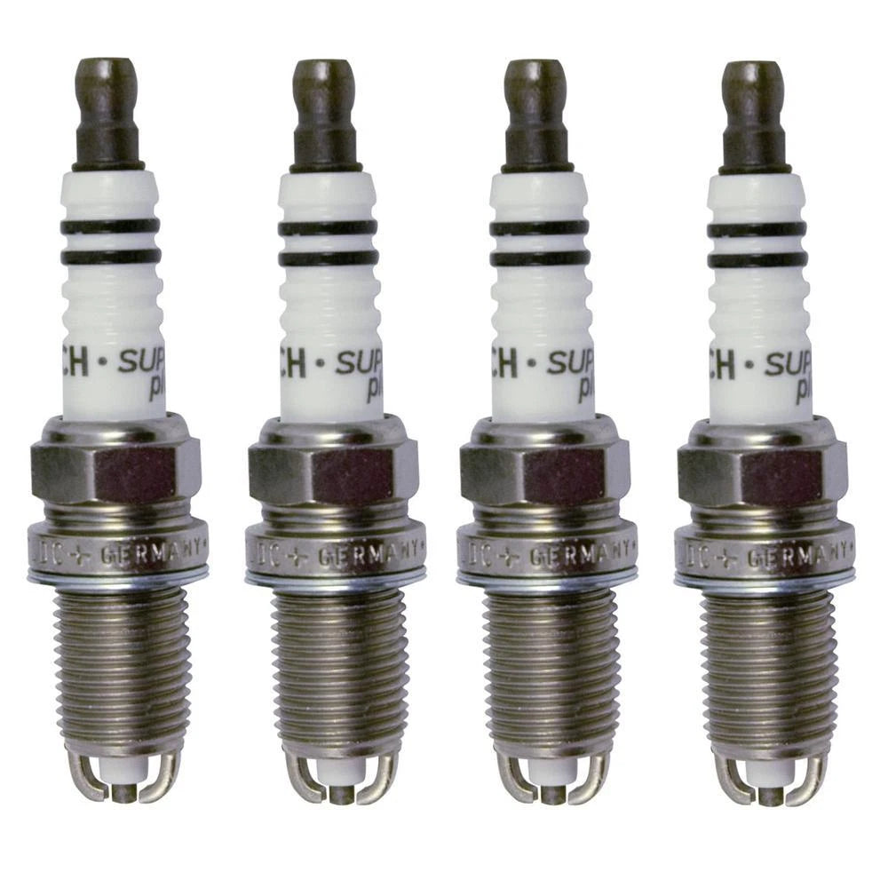 Set of 4 Bosch Super Plus Nickel Spark Plugs for Audi VW BMW E30 E36 (1982–1999)
