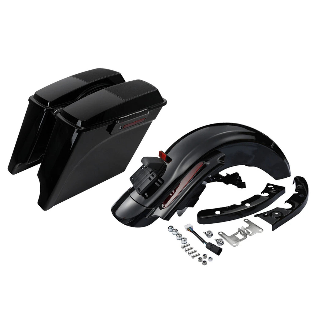 5" Stretched Saddlebags Speaker Lid & Rear Fender for Harley Touring (2009–2013)