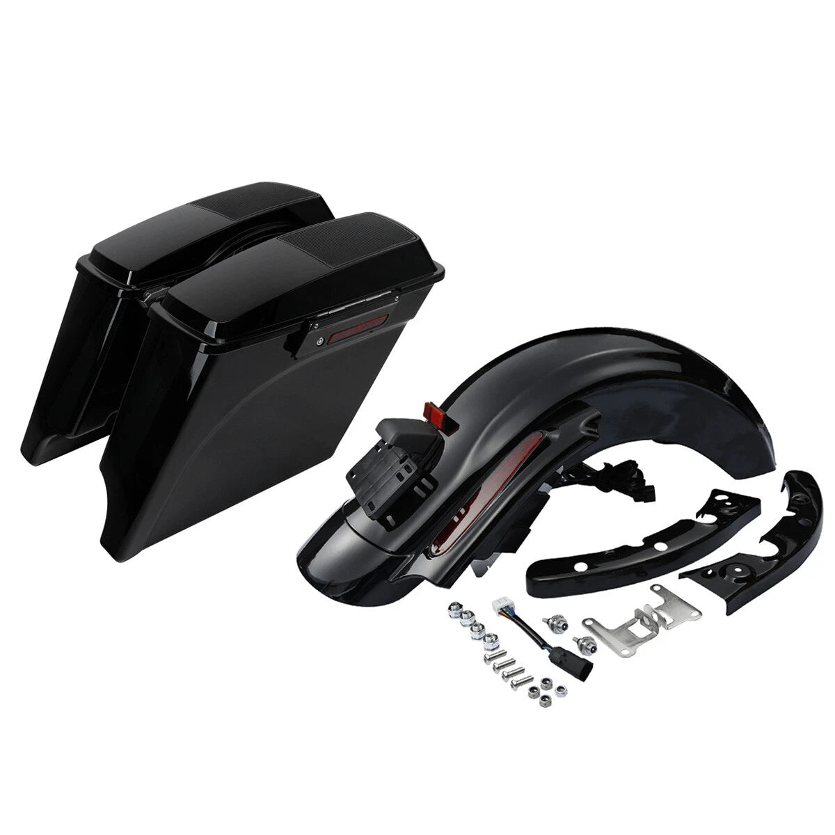 5" Stretched Saddlebags Speaker Lid & Rear Fender for Harley Touring (2009–2013)